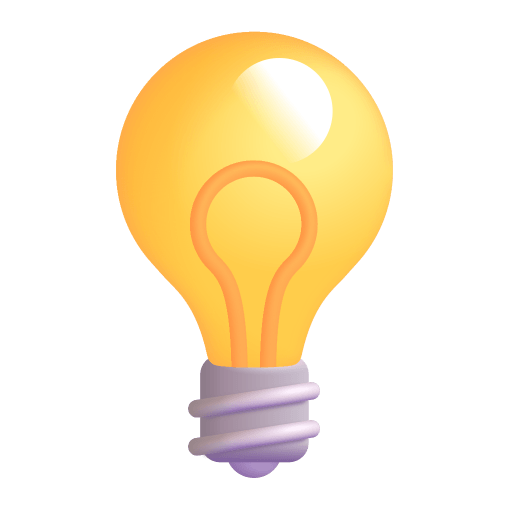 Lightbulb 3D Icon